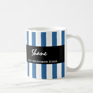 Taza De Café El mejor nombre de encargo V03 de las rayas