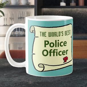 Taza De Café El mejor oficial de policía del mundo.