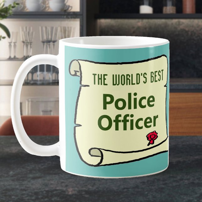 Taza De Café El mejor oficial de policía del mundo. (Subido por el creador)