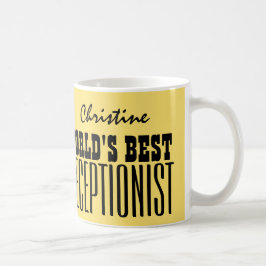 Taza De Café El mejor oro del RECEPCIONISTA del mundo y V04