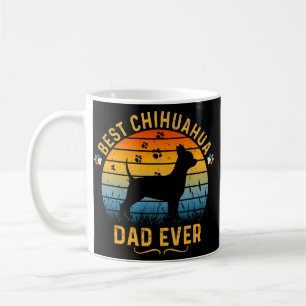 Taza De Café El mejor padre chihuahua retro de los hombres