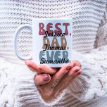 Taza De Café El mejor padre de la letra retro jamás los niños n<br><div class="desc">El mejor texto de papá jamás escrito con letra y colores retro chuncos,  con nombres de personalizables de niños,  se podrían agregar o quitar más nombres.</div>