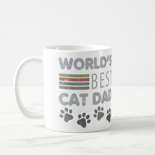 Taza De Café El mejor padre del gato del mundo (Izquierda)