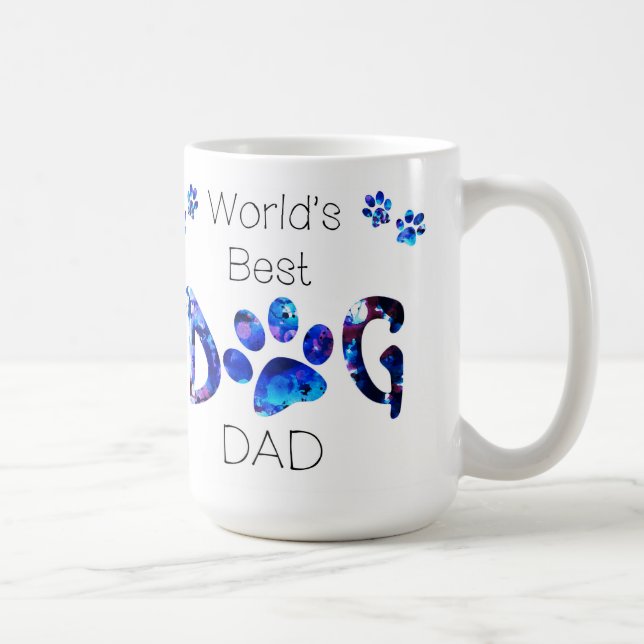 Taza De Café El mejor padre del perro del mundo - Día del padre (Derecha)
