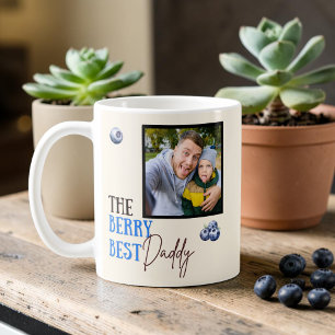 Taza De Café El Mejor Papá de las Bayas Foto Arándanos