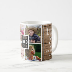 Taza De Café El mejor papá del día de los padres de los Collage