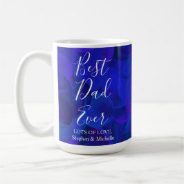 Taza De Café El mejor papá del día del padre único azul real