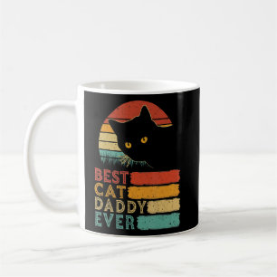 Taza De Café El mejor papá del gato alguna vez papi vintage día