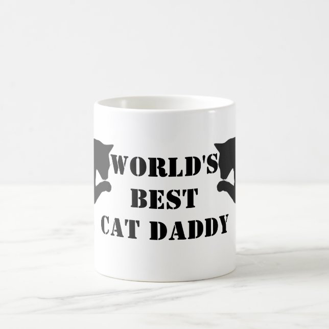 Taza De Café El mejor papá del gato del mundo (Centro)