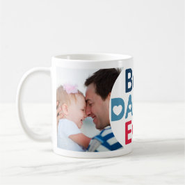 Taza De Café El mejor papá del mundo. Collage de fotos divertid