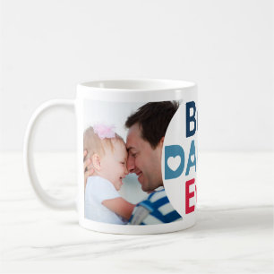 Taza De Café El mejor papá del mundo. Collage de fotos divertid