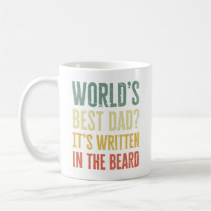 Taza De Café El mejor papá del mundo escrito en la barba