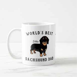 Taza De Café El mejor papá del mundo para Dachshund Personaliza