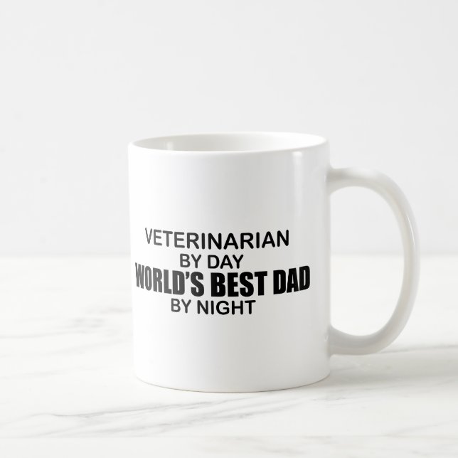 Taza De Café El mejor papá del mundo - veterinario (Derecha)