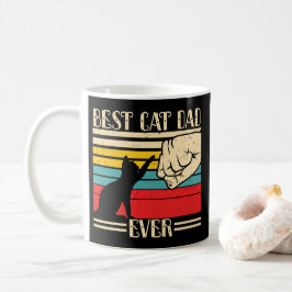 Taza de café El mejor papá gato de todos los tiemp