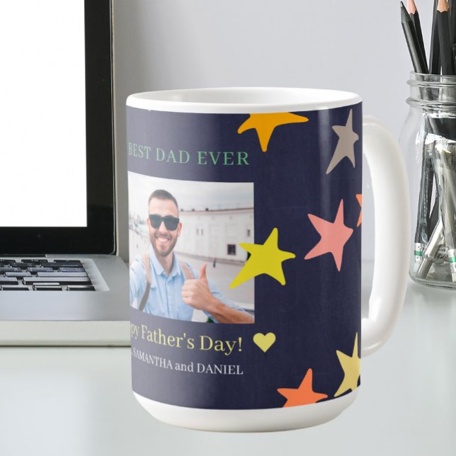 Taza De Café El mejor papá jamás foto personalizada Día del Pad (Subido por el creador)