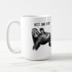 Taza De Café El mejor papá jamás gorila con el bebé