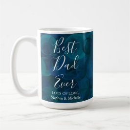 Taza De Café El mejor papá jamás Verde azulado Día único del pa