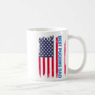Taza De Café El mejor papá jugando hockey sobre hielo con bande