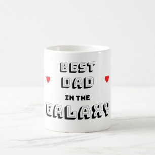 Taza De Café El Mejor Papá Moderno Blanco Negro En La Mug Galax