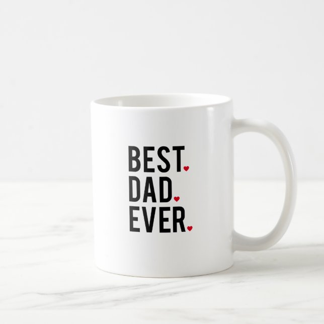 Taza De Café el mejor papá nunca, arte de la palabra, diseño (Derecha)