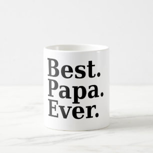 Taza De Café El mejor. Papá. Nunca. (negro)