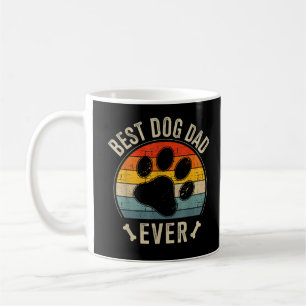 Taza De Café El mejor papá perro de todos los tiempos vintage p