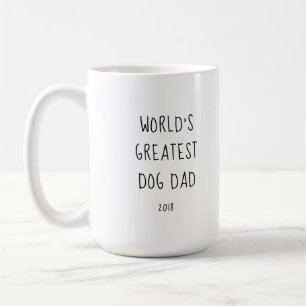 Taza De Café El mejor papá perro del mundo - foto, nombre y año