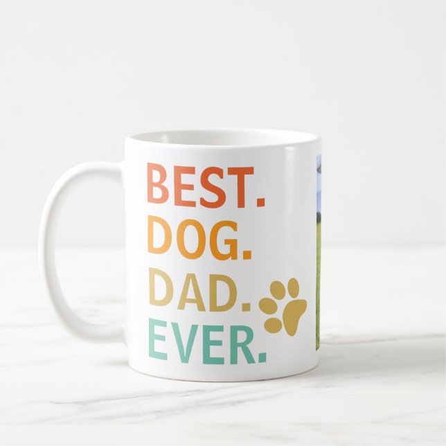 Taza De Café El Mejor Papá Perro Personalizado. Coffee Mug  (Izquierda)