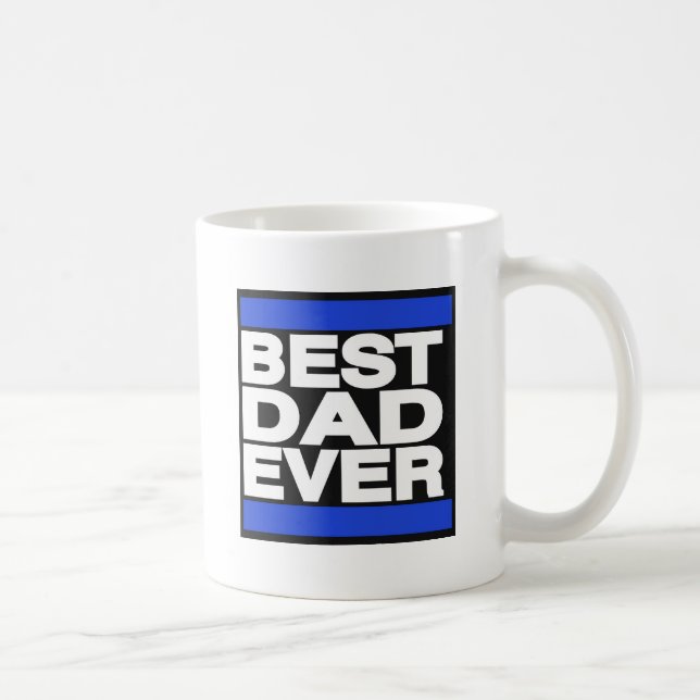 Taza De Café El mejor papá siempre azul (Derecha)