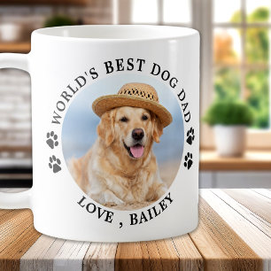 Taza De Café El mejor perro del mundo papá pinta foto Mascota