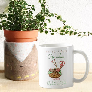 Taza De Café El mejor Personalizado de la abuela del mundo en a