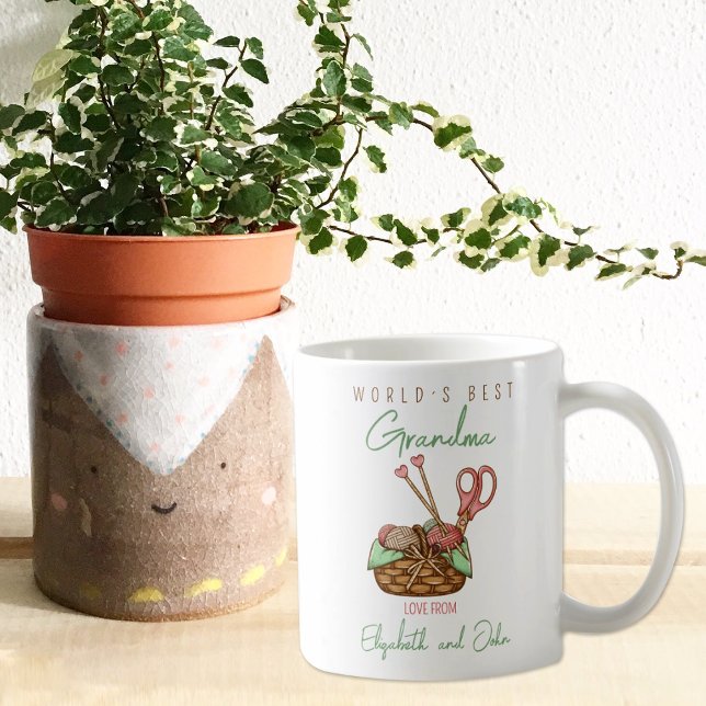 Taza De Café El mejor Personalizado de la abuela del mundo en a (Subido por el creador)