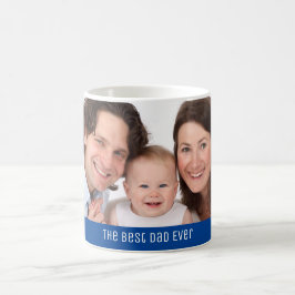 Taza De Café El mejor Personalizado fotográfico de papá jamás 1