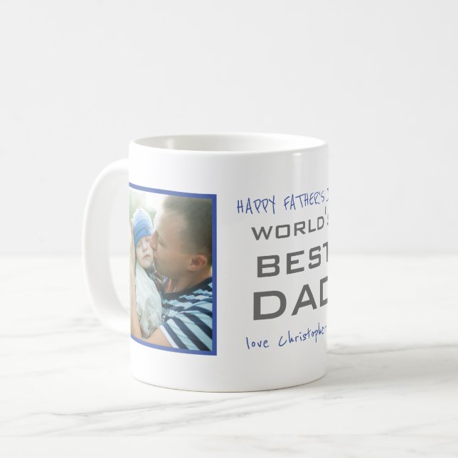 Taza De Café El mejor Personalizado fotográfico del Día del Pad (Anverso izquierdo)