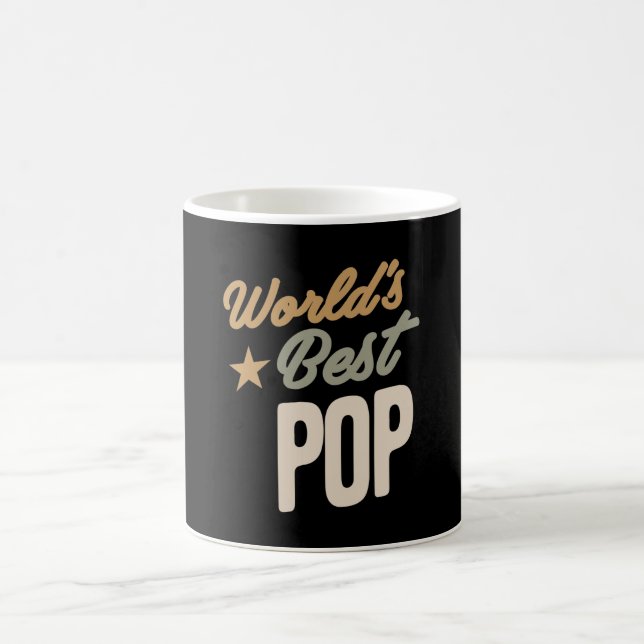 Taza De Café El mejor pop del mundo - Regalos de padre y abuelo (Centro)