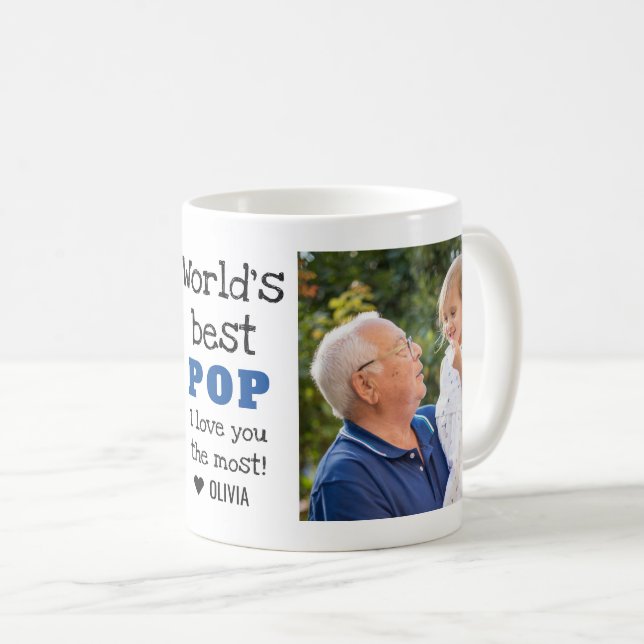 Taza De Café El mejor pop del mundo te ama más 2 fotos (Anverso derecho)