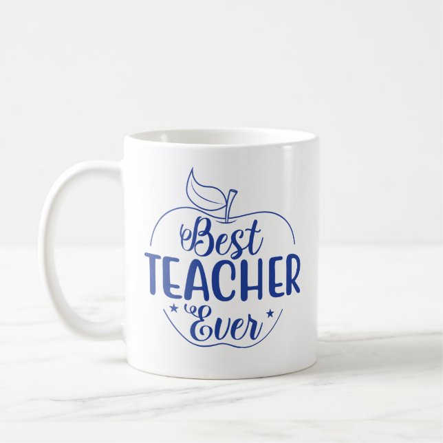 Taza De Café El mejor profesor de Apple personalizado (Izquierda)