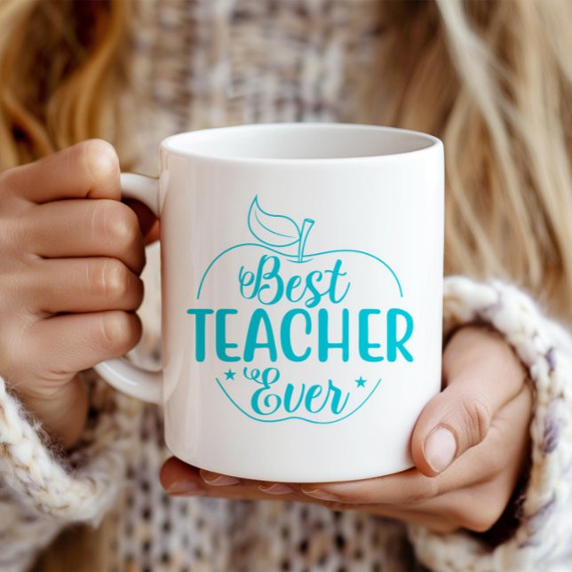 Taza De Café El mejor profesor de Apple personalizado (Subido por el creador)