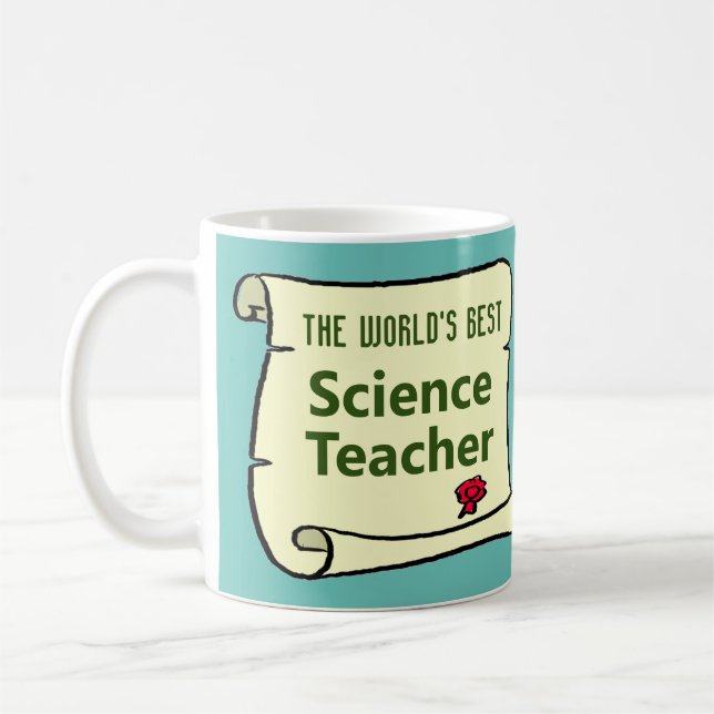 Taza De Café El mejor profesor de ciencias del mundo. (Izquierda)