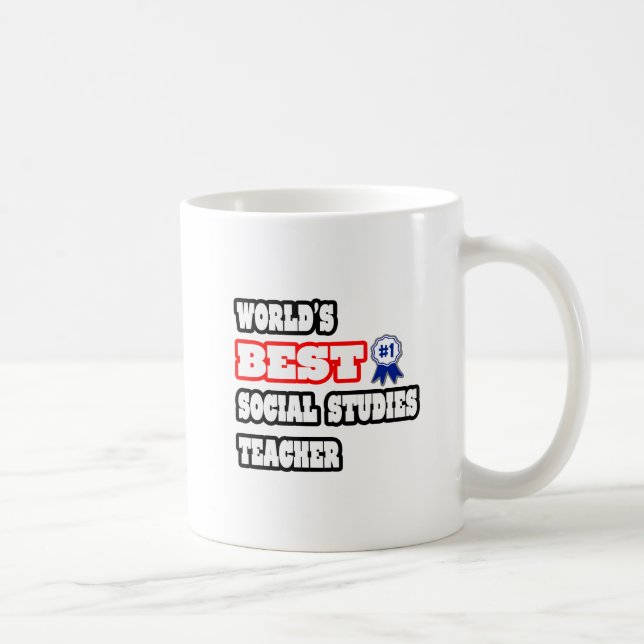 Taza De Café El mejor profesor de Estudios Sociales del Mundo (Derecha)
