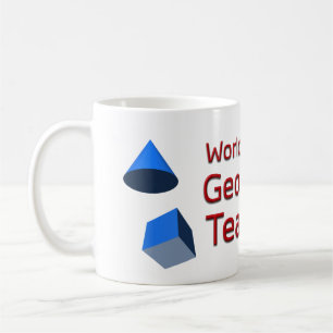 Taza De Café El mejor profesor de geometría del mundo con forma