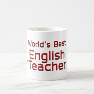 Taza De Café El mejor profesor de inglés del mundo con los