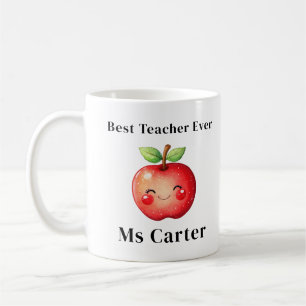 Taza De Café El mejor profesor de la historia de la Apple roja 