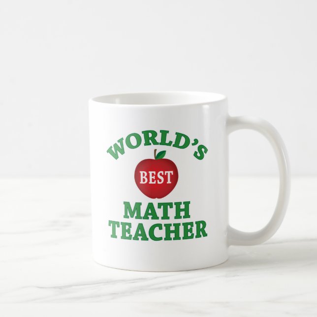 Taza De Café El mejor profesor de la matemáticas del mundo (Derecha)