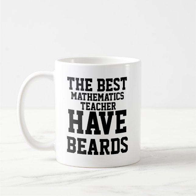 Taza De Café El Mejor Profesor de Matemáticas Tiene Barba (Izquierda)