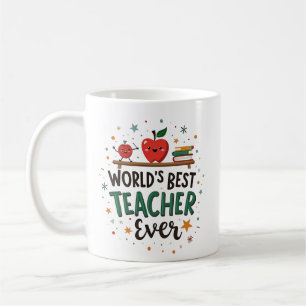 Taza De Café El mejor profesor del mundo - Diseño personalizado