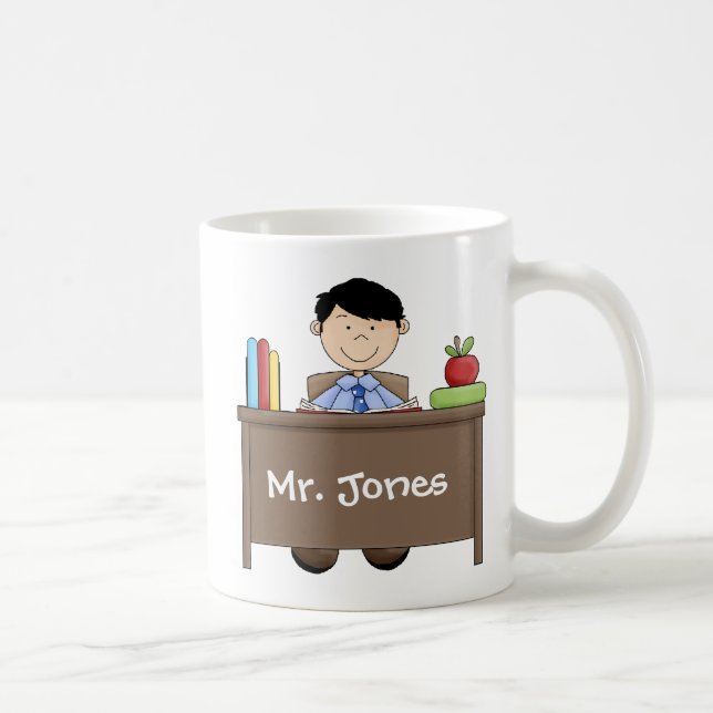 Taza De Café El mejor profesor masculino del mundo (Derecha)