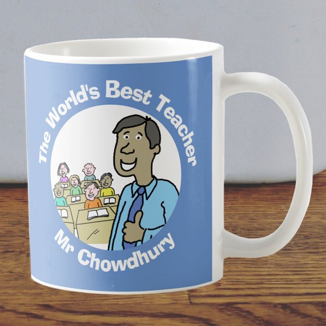 Taza De Café El mejor profesor masculino del mundo (Subido por el creador)