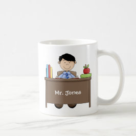 Taza De Café El mejor profesor masculino del mundo con nombre